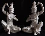 2 Thaise tempeldanseressen - Spiegelbeeld - 1960, Antiek en Kunst, Antiek | Porselein, Ophalen