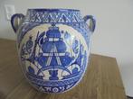 oude aardewerk marokkaanse berbers vaas blauw gesigneerd, Antiek en Kunst, Antiek | Vazen, Ophalen of Verzenden
