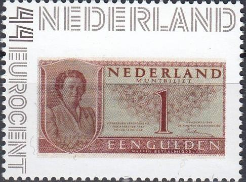 Nederland -7-Persoonlijke- Geld- Bankbiljet- 1 Gulden- P, Postzegels en Munten, Postzegels | Nederland, Postfris, Na 1940, Ophalen of Verzenden