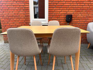 Eettafel + bijpassemde eetstoelen