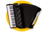 Mengascini Max P Covertor, Muziek en Instrumenten, Accordeons, Toetsaccordeon, Zo goed als nieuw, 120-bas, Met riemen