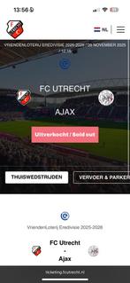 GEZOCHT - Kaartje FC Utrecht - Ajax Bunnikside, Tickets en Kaartjes, Eén persoon