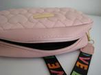 Roze damestas met hartjes 20x13x5 cm 1x gebruikt, Ophalen of Verzenden, Zo goed als nieuw, Roze, Schoudertasje