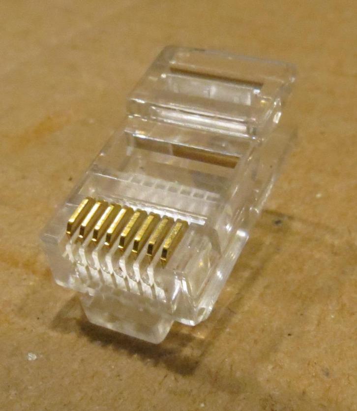 Netwerk = RJ45 Modulair plug Stekker 8P8C UTP, Computers en Software, Pc- en Netwerkkabels, Nieuw, Ophalen of Verzenden