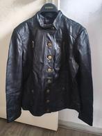 Heine zwarte dames lederen jas met veter design achterzijde, Maat 38/40 (M), Zwart, Ophalen of Verzenden, Zo goed als nieuw