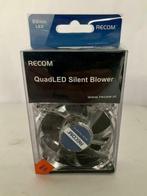 Recom QuadLED Silent Blower red led 80mm fan 3 pin to 4 pin, Ophalen of Verzenden