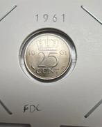 Nederland. Juliana. 25 Cent 1961. Sch. 1143-19, Postzegels en Munten, Ophalen of Verzenden, Koningin Juliana, 25 cent
