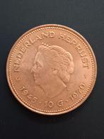 Zilveren tientje 1970 Wilhelmina en Juliana, Postzegels en Munten, Munten | Nederland, Koningin Juliana, Zilver, Ophalen of Verzenden