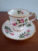 Antiek Elizabethan kop en schotel rozenmotief, Antiek en Kunst, Antiek | Servies los, Ophalen