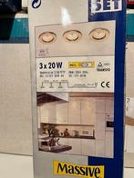 plafond spotlight 3x20W halogeen, Ophalen, Metaal of Aluminium, Halogeen, Nieuw