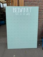 Bedankt bord bruiloft, Ophalen of Verzenden, Versiering, Geboorte of Huwelijk