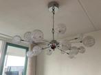 Spacy lamp met kleine losse filigrane metalen ballen, Ophalen, Zo goed als nieuw, Glas