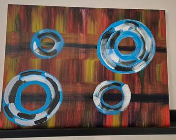 Abstract Acryl Schilderij op Canvas beschikbaar voor biedingen