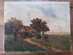 Olieverf op linnen....landschap uit 1943, Ophalen of Verzenden