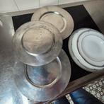 2x6 sobere tinnen onderborden 92% tin, 30 cm, Overige materialen, Gebruikt, Ophalen of Verzenden, Bord(en)