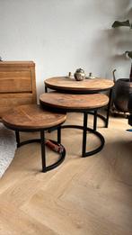 Mooie salontafel set als nieuw, Ophalen, 50 tot 100 cm, 50 tot 75 cm, Rond