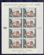 Belgie 1962 - OBP blok 33 - Ieper 1000 jaar, Ophalen of Verzenden, Postfris, Postfris, Overig