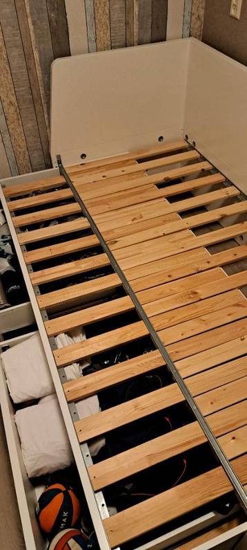 Ikea Flekke Bedbank met 2 lades, wit, 80x200 uitschuifbaar - afbeelding 2