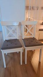 Witte houten stoelen (2 stuks) Ikea, Ophalen, Wit, Twee