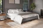 Boxspring bed 180x200 incl matras- Grijs - Tweepersoons, Huis en Inrichting, Slaapkamer | Bedden, Ophalen, Gebruikt, Tweepersoons