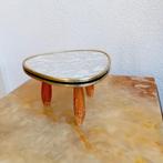 Retro, vintage, houten niertafeltje, plantentafeltje, Ophalen of Verzenden, Huis en Inrichting