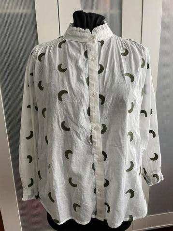 Mooie damesblouse wit groen maat XL XXL beschikbaar voor biedingen