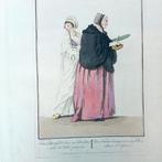 Maaskamp Klederdracht 1803 No. 1.Een BurgerVrouw en Dochter, Antiek en Kunst, Ophalen of Verzenden