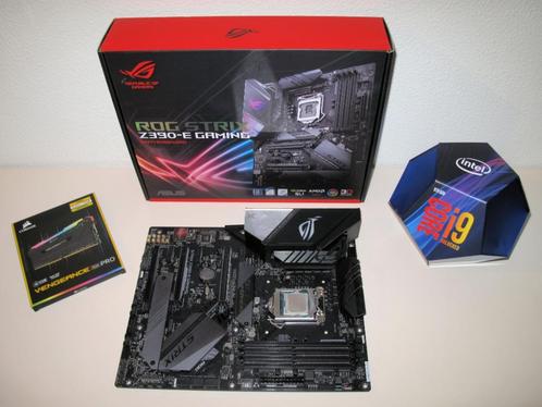 ROG Strix Z390-E gaming + Intel Core i9 + Corsair 32GB, Computers en Software, Moederborden, Gebruikt, Intel, DDR4, Ophalen of Verzenden
