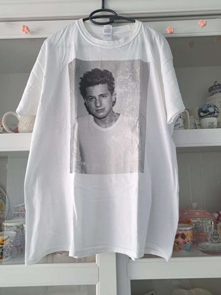 Charlie Puth T-shirt - Maat XL, Kleding | Dames, T-shirts, Nieuw, Maat 46/48 (XL) of groter, Wit, Korte mouw, Ophalen of Verzenden