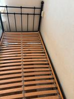 Stevig Eenpersoonsbed + Matras (Zo Goed Als Nieuw), Ophalen, 90 cm, Eenpersoons, Zwart