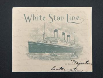 Officiele Brief, White Star Line, R.M.S. Majestic, 1926 beschikbaar voor biedingen