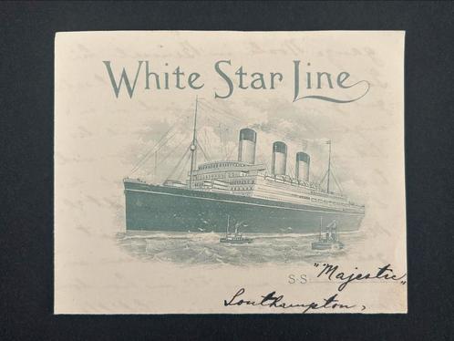 Officiele Brief, White Star Line, R.M.S. Majestic, 1926, Verzamelen, Scheepvaart, Kaart, Foto of Prent, Motorboot, Ophalen of Verzenden