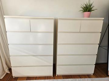 2x IKEA Malm Ladekast 80x124x49cm - Heel Netjes! beschikbaar voor biedingen