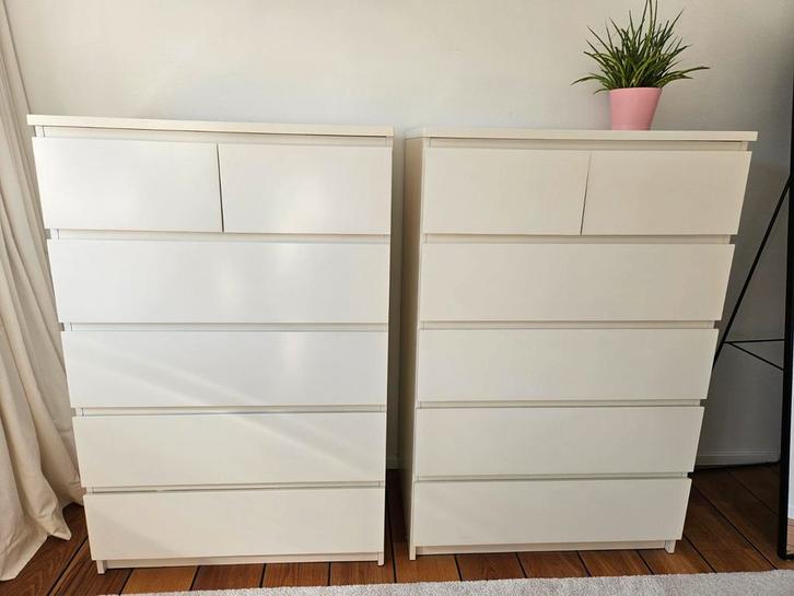 2x IKEA Malm Ladekast 80x124x49cm - Heel Netjes!, Huis en Inrichting, Kasten | Ladekasten, Zo goed als nieuw, 100 tot 150 cm, 50 tot 100 cm