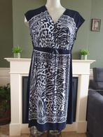 En Focus prachtig zwart witte jurk 14 L 42 44 Gratis Verz. !, Verzenden, Zwart, Maat 42/44 (L), Zo goed als nieuw