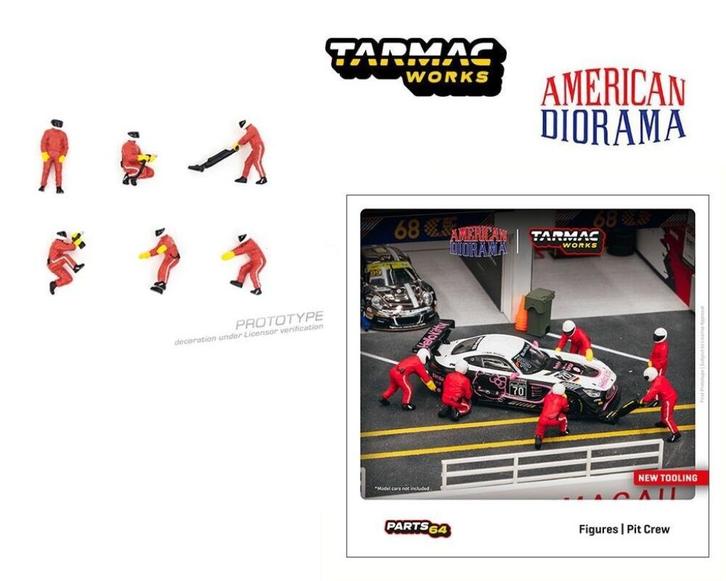 Figurines, figuurtjes, poppetjes 1/64 Pit Crew Tarmac, Hobby en Vrije tijd, Modelauto's | Overige schalen, Nieuw, Overige typen