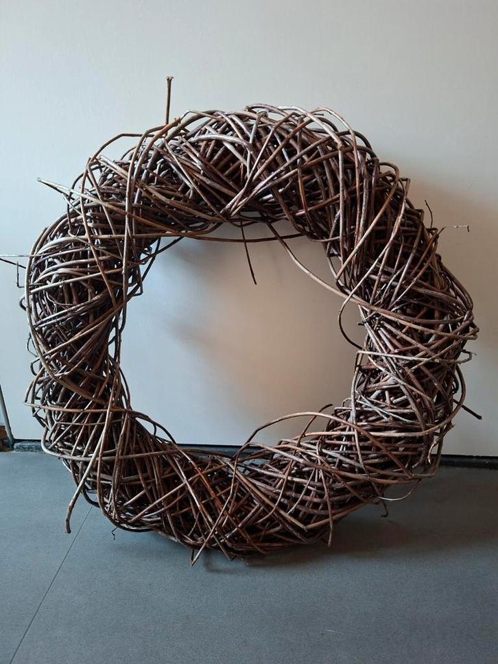 Wilgentenen Krans - 60 cm, Huis en Inrichting, Woonaccessoires | Kransen, Zo goed als nieuw, Ophalen of Verzenden
