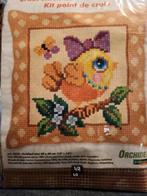 Kruissteek kussen Orchidea Vogeltje, Hobby en Vrije tijd, Ophalen of Verzenden, Nieuw, Handborduren, Borduurpakket