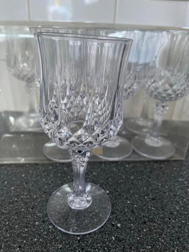 Kristallen effect kunststof glazen, Huis en Inrichting, Keuken | Servies, Nieuw, Glas of Glazen, Overige stijlen, Overige materialen