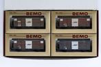 Bemo Rh.B. 4-delige Goederenwagenset (geweathered) (H0m), Overige merken, Treinset, Gelijkstroom, Nieuw