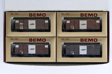 Bemo Rh.B. 4-delige Goederenwagenset (geweathered) (H0m) beschikbaar voor biedingen