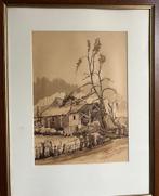 Prent uit 1979 van de Genneper watermolen, Gestel Eindhoven, 1960 tot 1980, Gebruikt, Ophalen of Verzenden, Gebouw