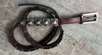 Acheron.  Prachtige smalle leren riem/ceintuur. 80 cm., Minder dan 3 cm, 80 tot 90 cm, Bruin, Nieuw