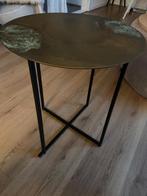 Mooie bijzettafel, Minder dan 55 cm, Gebruikt, Metaal of Aluminium, Rond