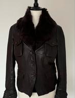 Josephine & Co bruinleren jack met of zonder kraag maat 40, Kleding | Dames, Jassen | Winter, Maat 38/40 (M), Josephine & Co, Bruin