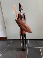 Prachtig houten Afrikaanse krijger beeld zgan, Ophalen