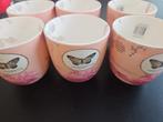 6x Pip Studio mokken – Butterfly Papilio design, Ophalen of Verzenden, Zo goed als nieuw, Overige stijlen, Kop(pen) en/of Schotel(s)