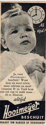 HOOIMEIJER BESCHUIT Vraag uw Bakker of Kruidenier 1954, Verzenden, Zo goed als nieuw, Overige typen