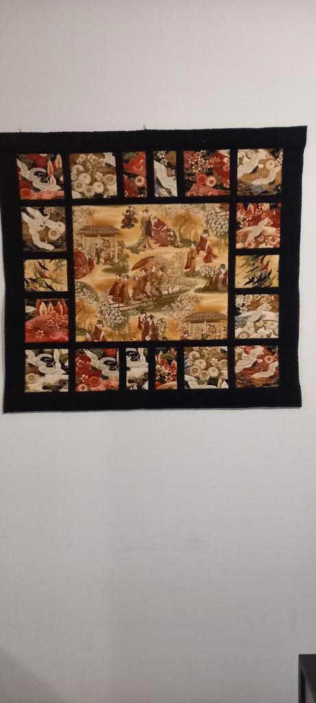 Handgemaakt Quilt Wandkleed - Warme Kleuren, Huis en Inrichting, Stoffering | Tapijten en Kleden, Ophalen of Verzenden