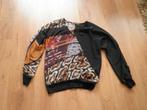 maat S leuke CdlC bedrukte blouse, Verzenden, Zwart, Zo goed als nieuw, Maat 36 (S)